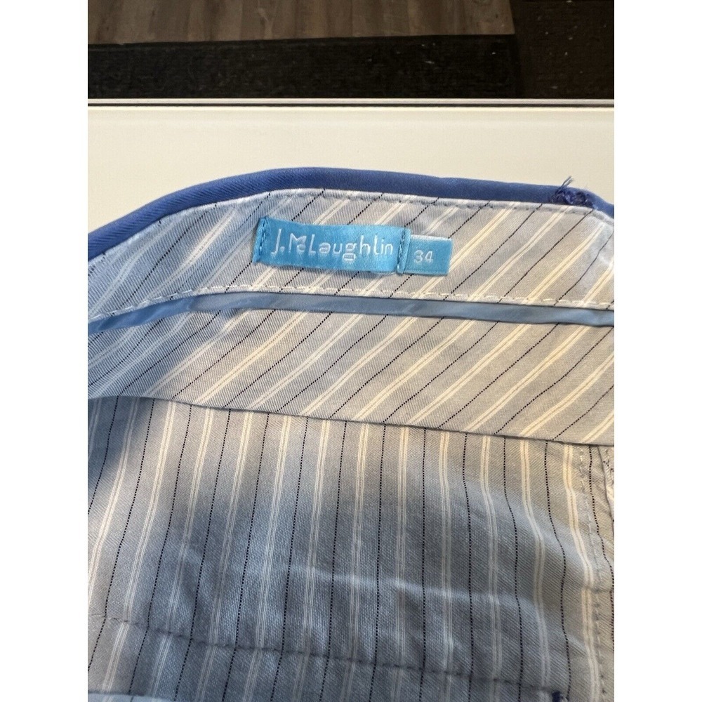 j mclaughlin Men's flat front golf shorts size 34‎ periwinkle blue - Picture 5 of 8